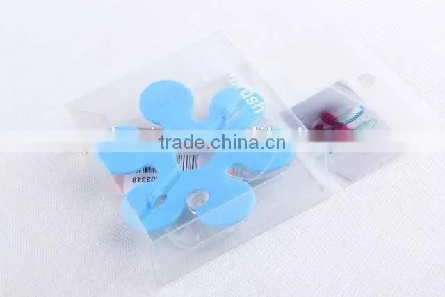 Flower shaped with two suckers folding toothbrush holder