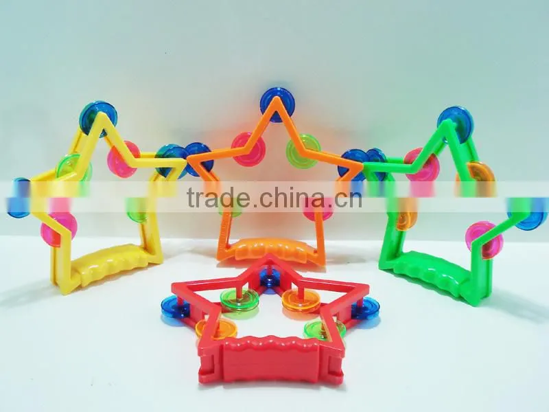 Lovely Star Cartoon Plastic Tambourine For Kids School hand drum Plastic tambourine