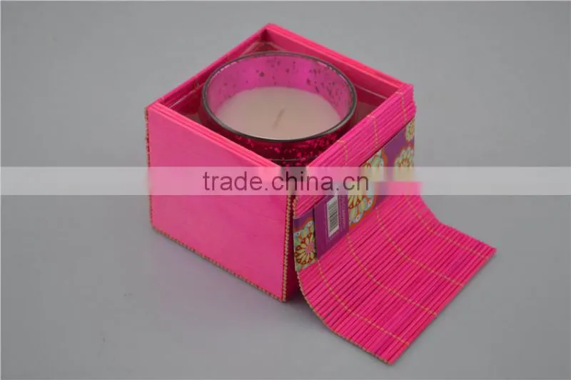 bamboo wholesale glass jar with spoon