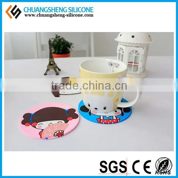 Silicone anti-hot cup mat, tea glass pad, table decorate cup pad
