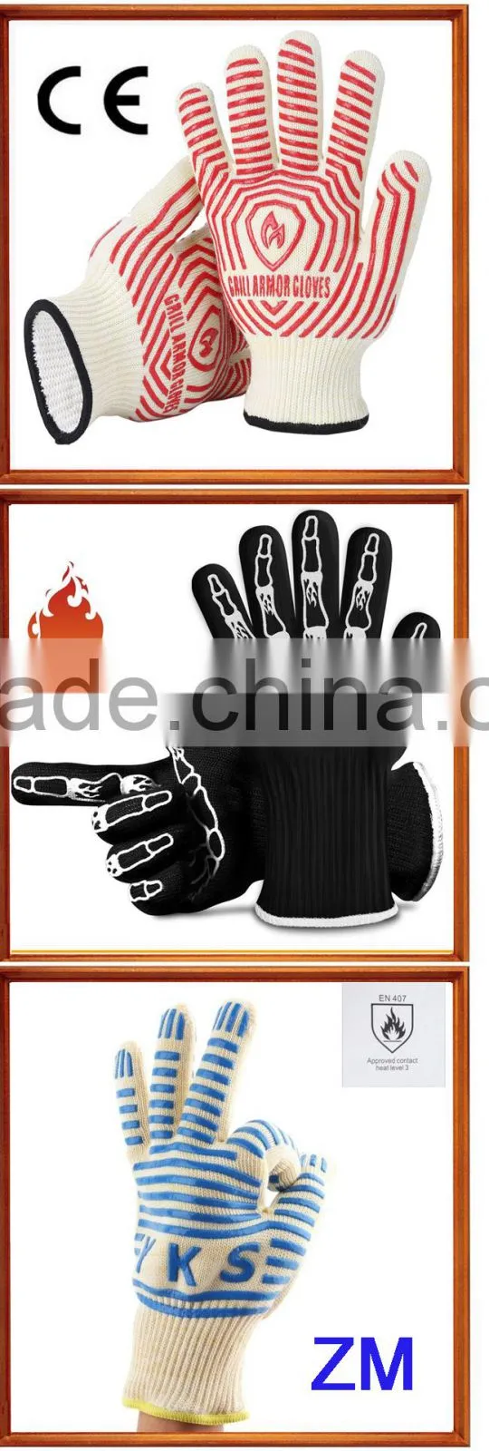 anti-cut heat resistant gloves anti-cut working safety gloves for barbeque