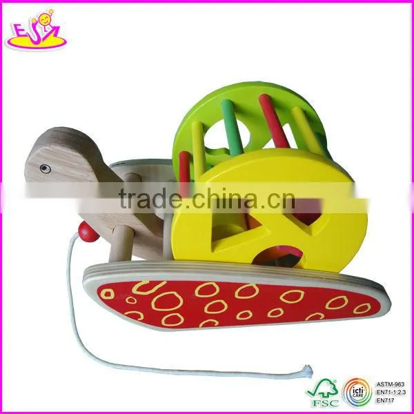 2016 new design push back car toy,cute and lovely wooden animal toy,most fashion pull and push toy W05B068