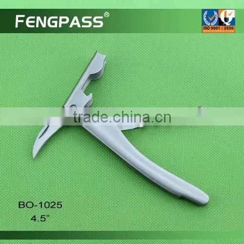 Stainless steel wine corkscrew / bottle opener with plastic handle BO-1009