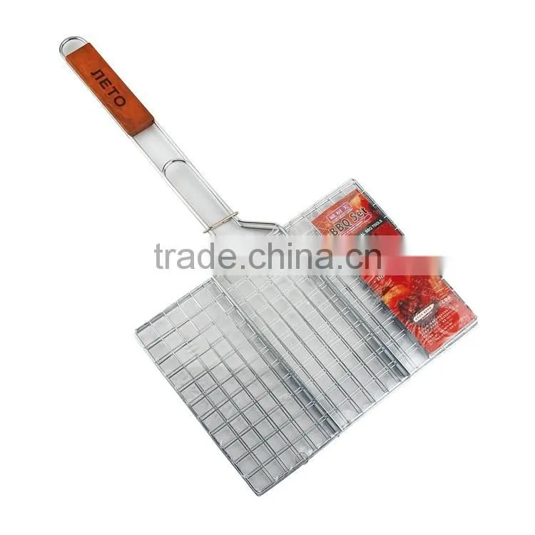 Wire grill basket with chrome plated