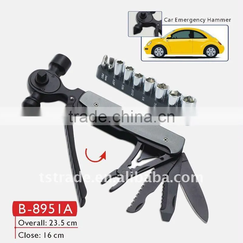 car tool Hammer wrench Multi-function hammer promotion tool color wood handle B-8931AT3-34