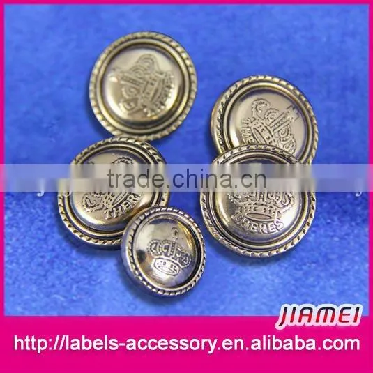 sewing metal gold military buttons