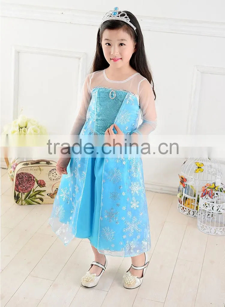 new arrival baby girls princess wedding dress kids costume dress children snow glitter sequin party dress