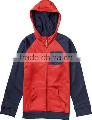 warm fleece lining hoodies full zip-up fleece sweatshirt