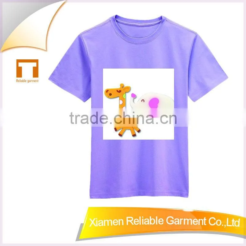 Hot!2016 fashion 100% cotton light up t shirts for kids cartoon pattern