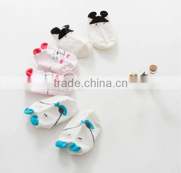 cute animal baby cotton socks, silicone print baby socks