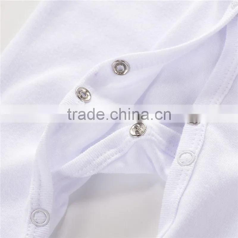 Baby White Footed Cotton Rompers Onesie Long Sleeve 3 Months White Plain Colour Bodysuit
