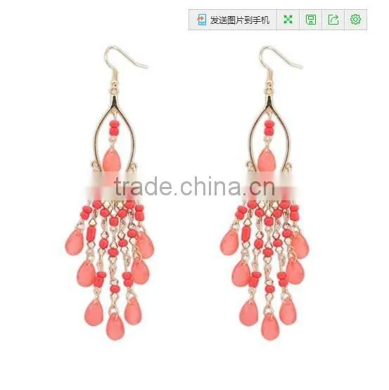 Bohemia fashion beads tassels earring