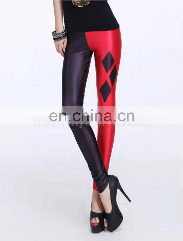 Elegant red and black galaxy fancy leggings for women