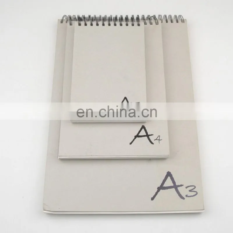 150gsm 60 Sheets Peforated Wire Bound Grey Hard Cover A3 Sketch Pad