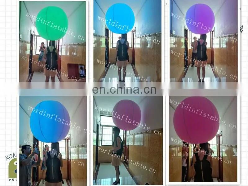2013 Hot-Selling inflatable advertising backpack balloon with LED light