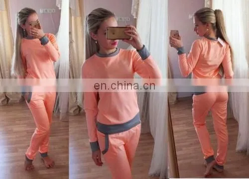 Women Sweatshirt Pants 2 Pcs Custom Made Wholesale Sweat Suits