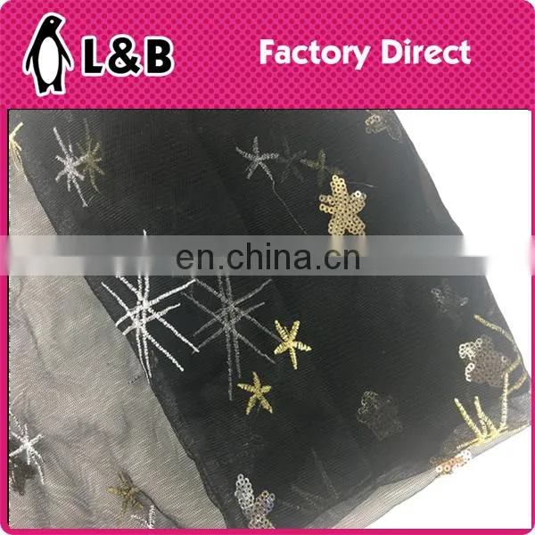 High quality popular embroidery polyester mesh fabric