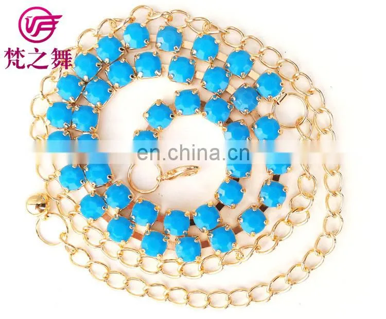 Colorful performance belly dance waist chain accessory P-9051#