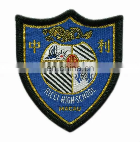 washable Embroidered Woven Patch Woven Labels with garment