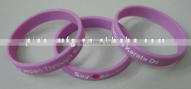 debossed full color silicone wristbands