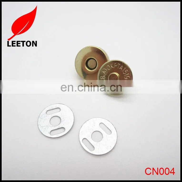 Factory supply 14mm gold magnetic snap button for handbag