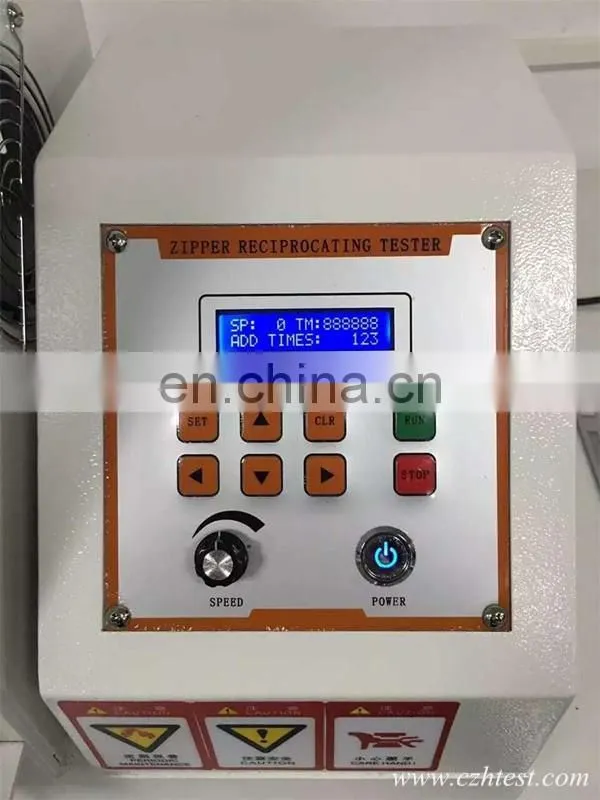 Zipper Reciprocating Pull Strength Test Machine, Zipper Test Equipment