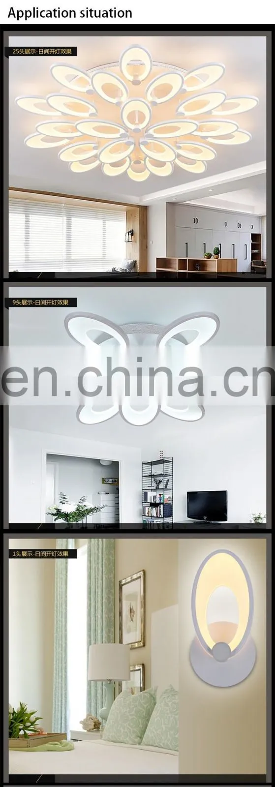 Hot sale creative dimmable color change modern chandeliers pendant light LED ceiling lamp