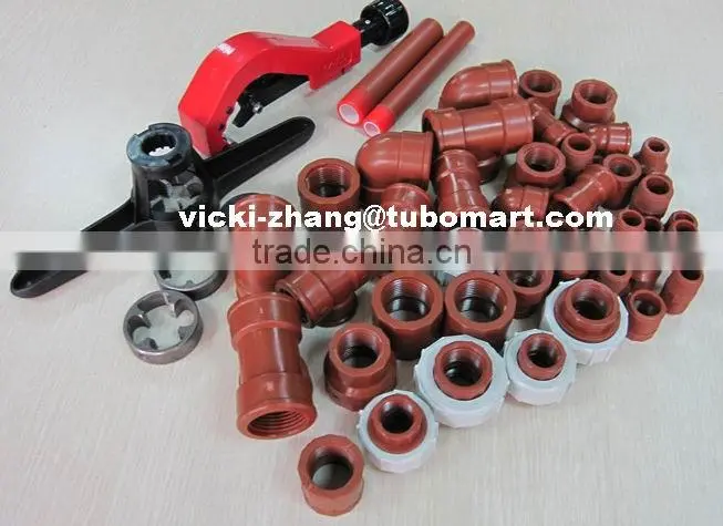 PPH Plastic Pipe Fittings with NPT thread