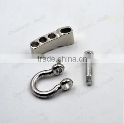 10 Pcs /Lot Silver Adjustable Paracord Buckle O-shaped Survival Shackle