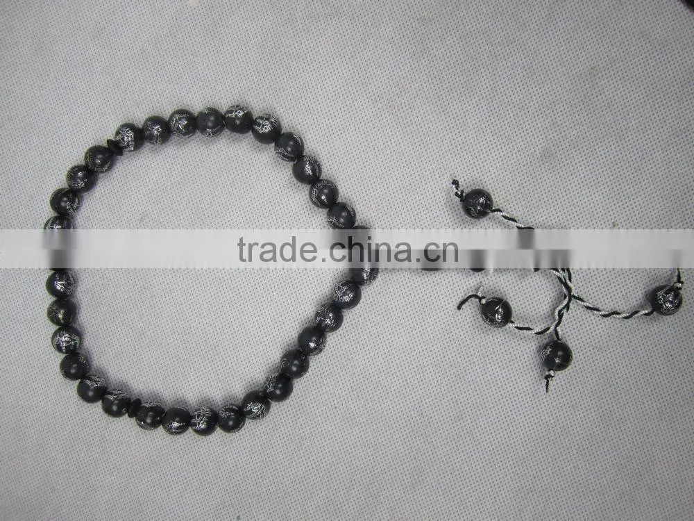 TS005 Polyester 33 black muslim tasbih islamic tasbeeh prayer beads