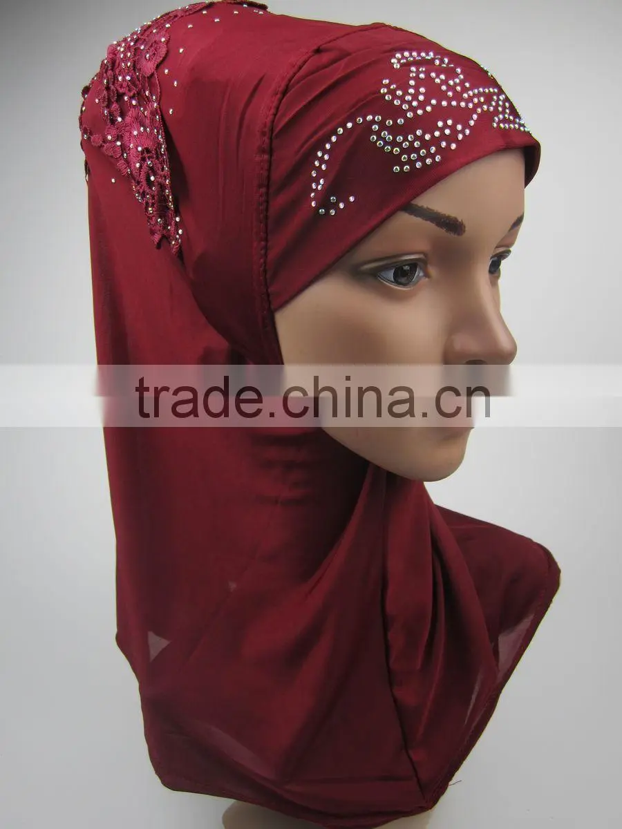 Fashion Applique HIJAB 12colors islamic Merly adult headscarf shawl