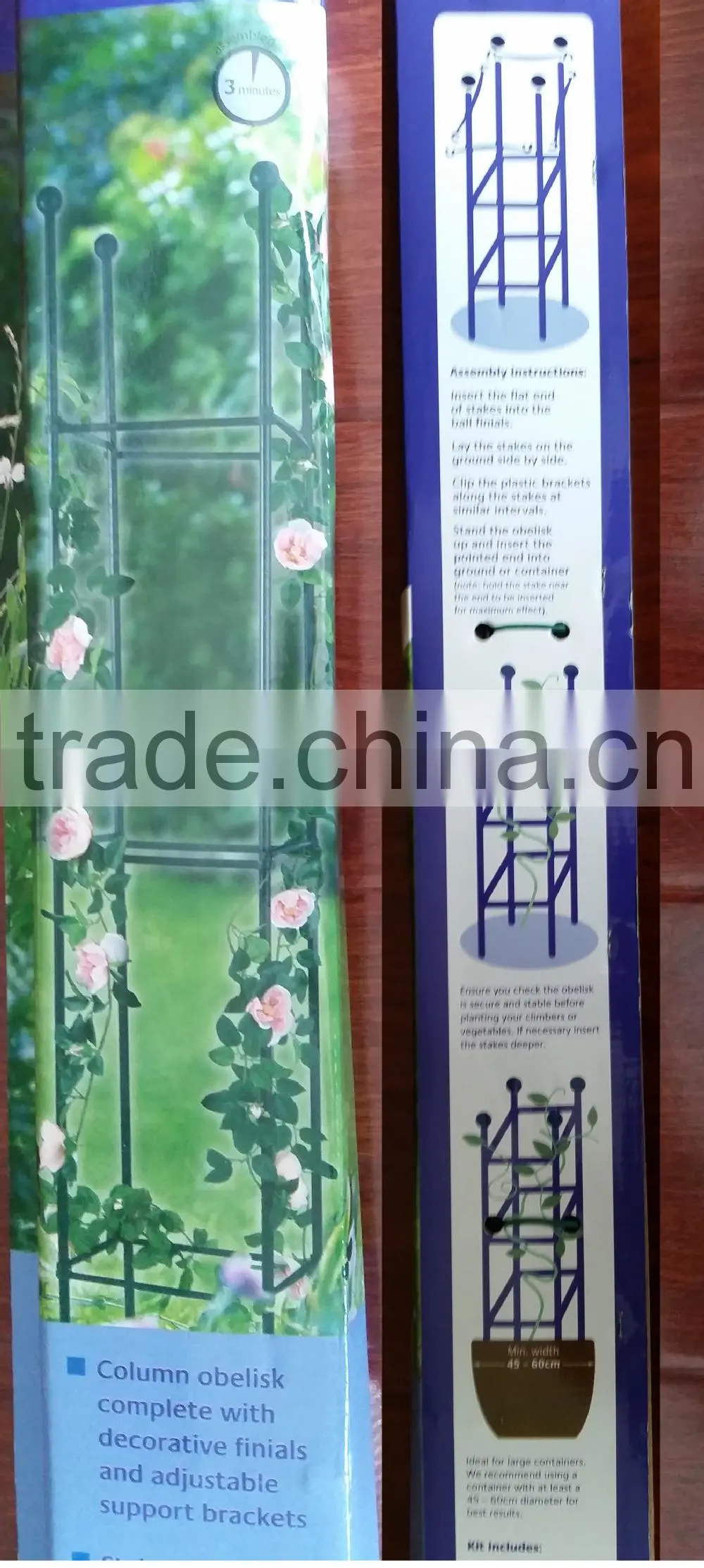 4 sides quick assembly Garden Obelisk set