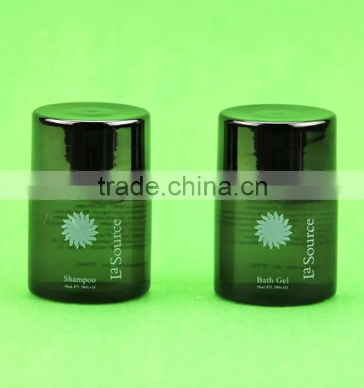 mini hotel shampoo in bottle