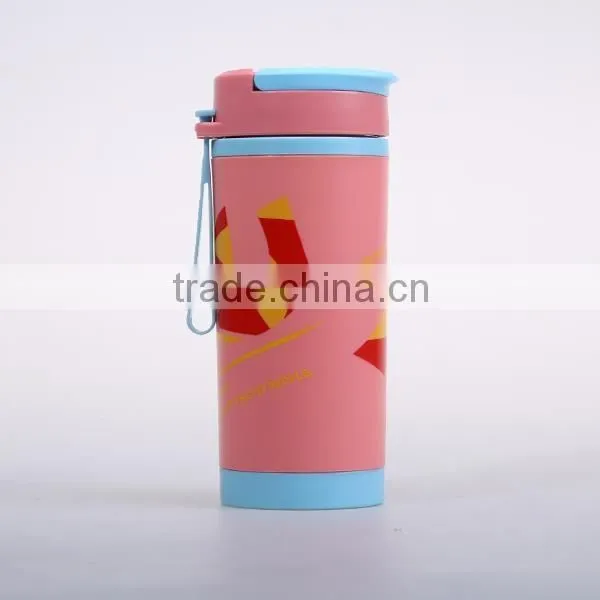 420ML double walls design Plastic sport water bottles with infuse