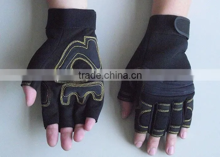 Anti Shock leather palm carpenter, Plumbing and Heavy duty Mechanic Work Gloves