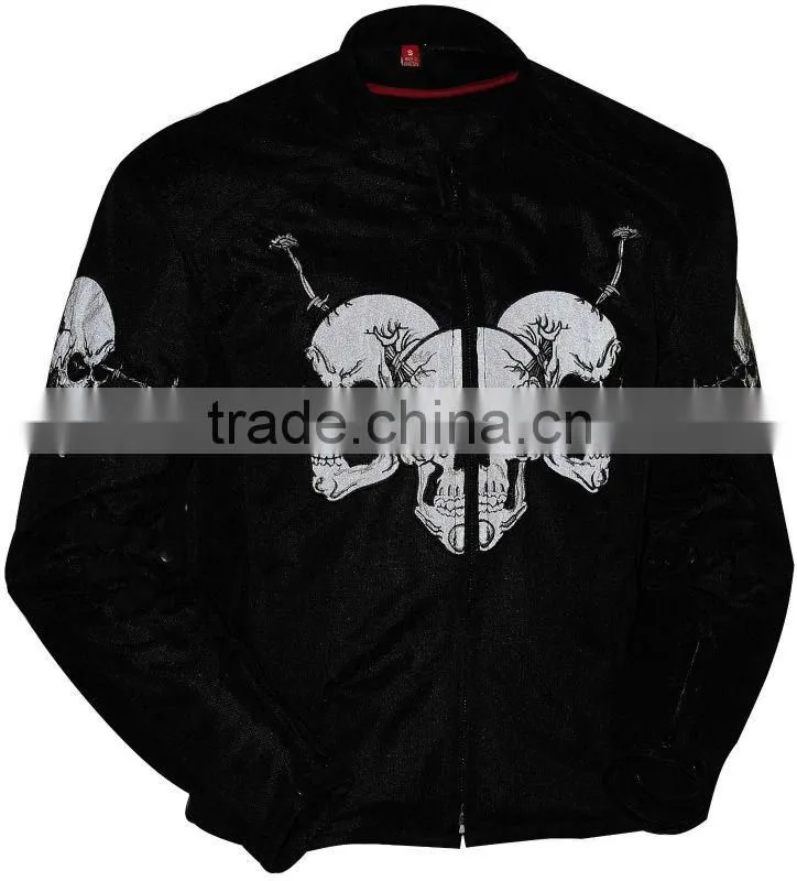 Men's Raceway skull mesh motorcycle jacket