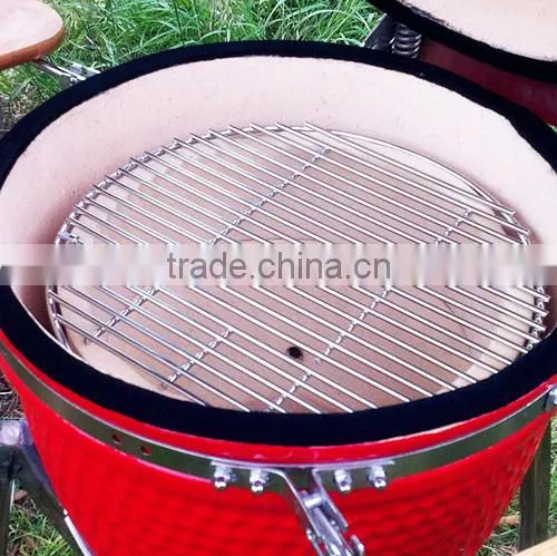 Adjustable BBQ grill meshes round grate for kamado