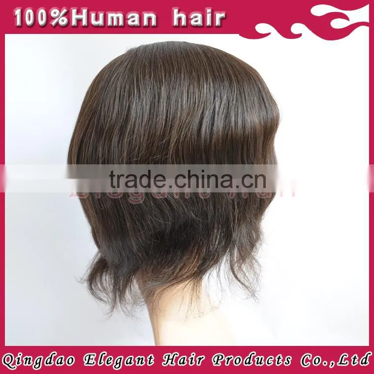 Hot selling natural color European Hair pu skin Women Human Hair Replacement System