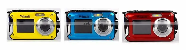 max 24MP/20mp dual display waterproof camera, HD1080p video camera