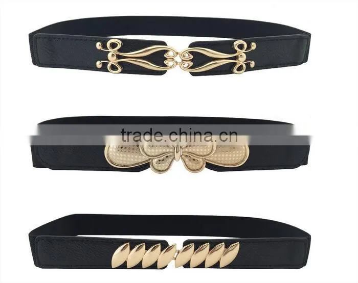 Korean Fashion Belt ,Summer Black Women's Casual Elastic Slimming Canvas Belt