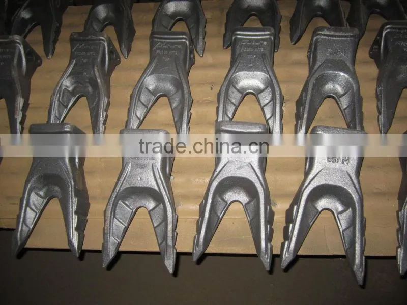 Alloy Steel Bucket Teeth Made by Investment Casting Process, OEM Service