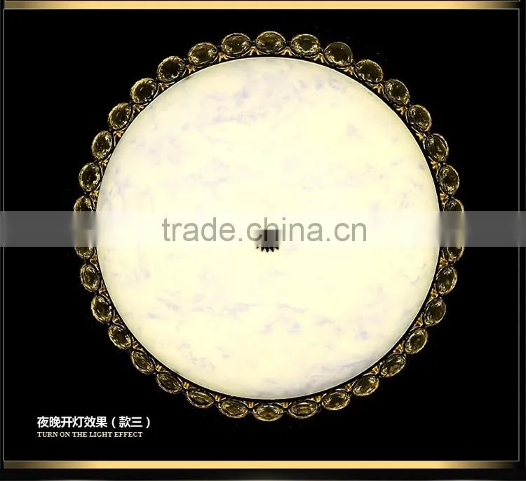 60W Modern Luxury LED Crystal Ceiling Light Living Room LED Absorb Dome Light SMD Double-Color