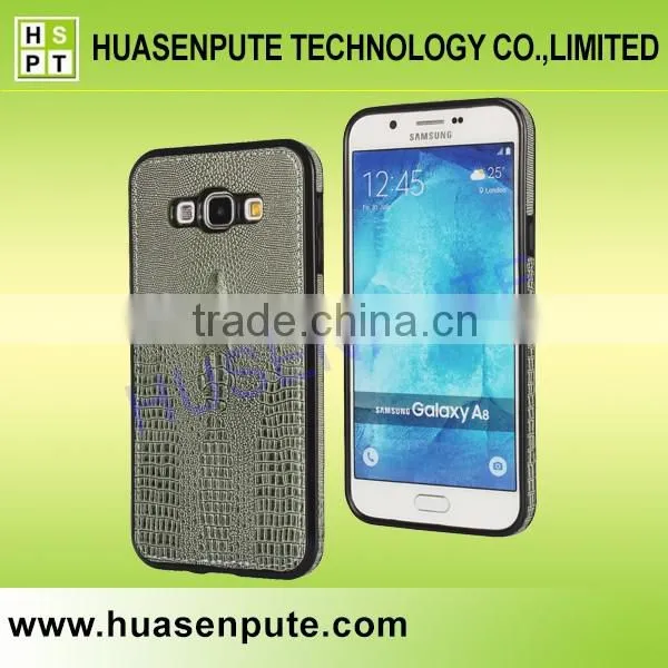 Crocodile Leather TPU Back Shell Case Skin Cover For Samsung Galaxy A8