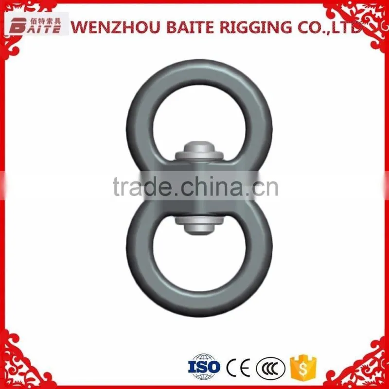 China Supplier stainless steel colorful double metal snap swivel hook,Silver Sailboat Double Round Eye