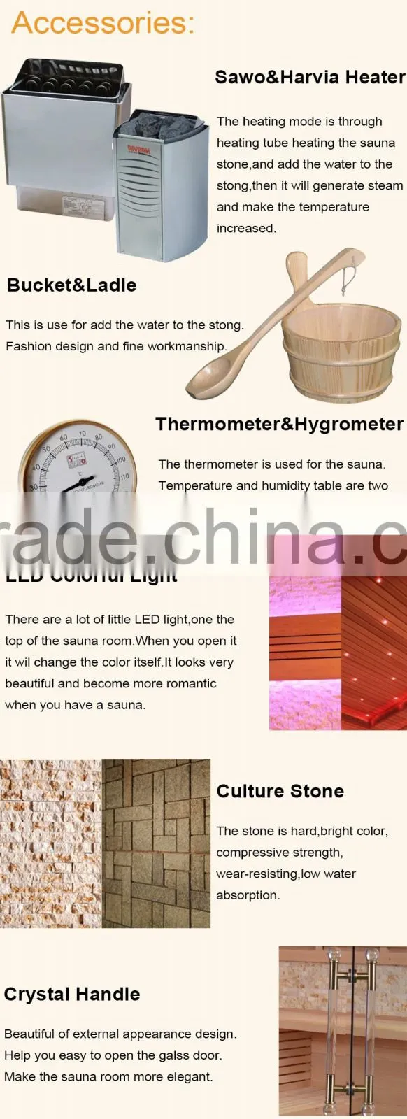 Traditional Steam Dry Sauna With Culture Stone