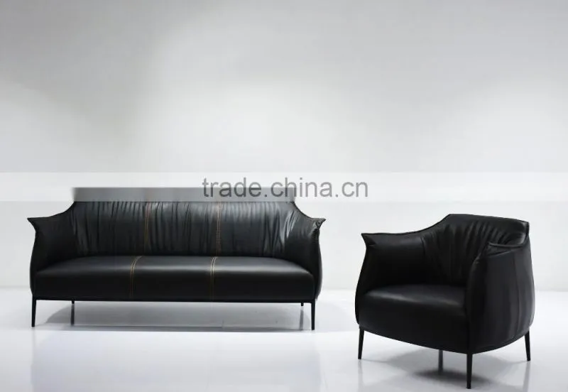 New Modern hot selling price cheap latest italian leather sofa design with kd iron legs