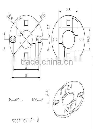 High quality pc cob Led lens holder with connector