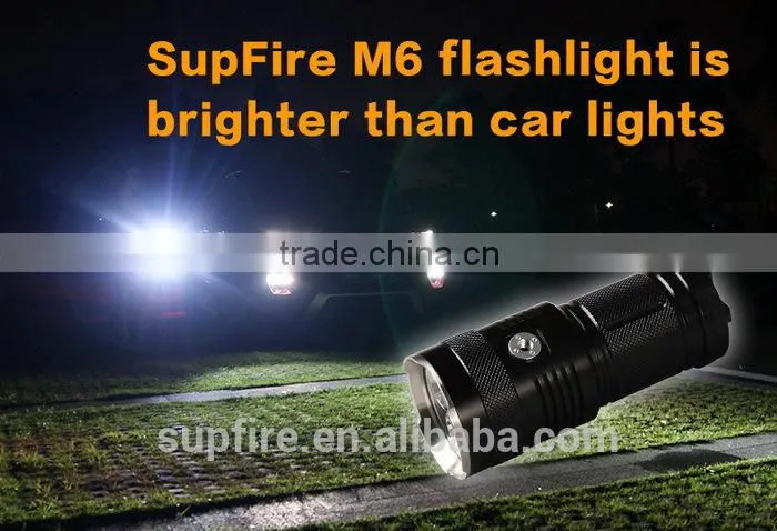 M6 using 3*T6 torch 2200lumens high power led flashlight