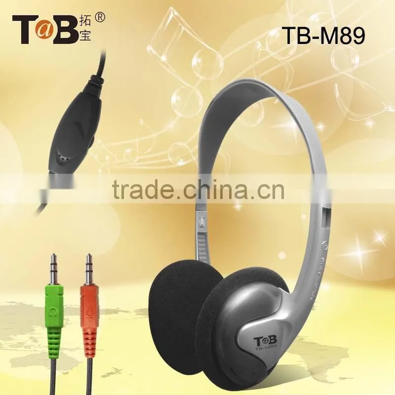 China wholesale lightweight slim double sided long wire headphone jack for computer