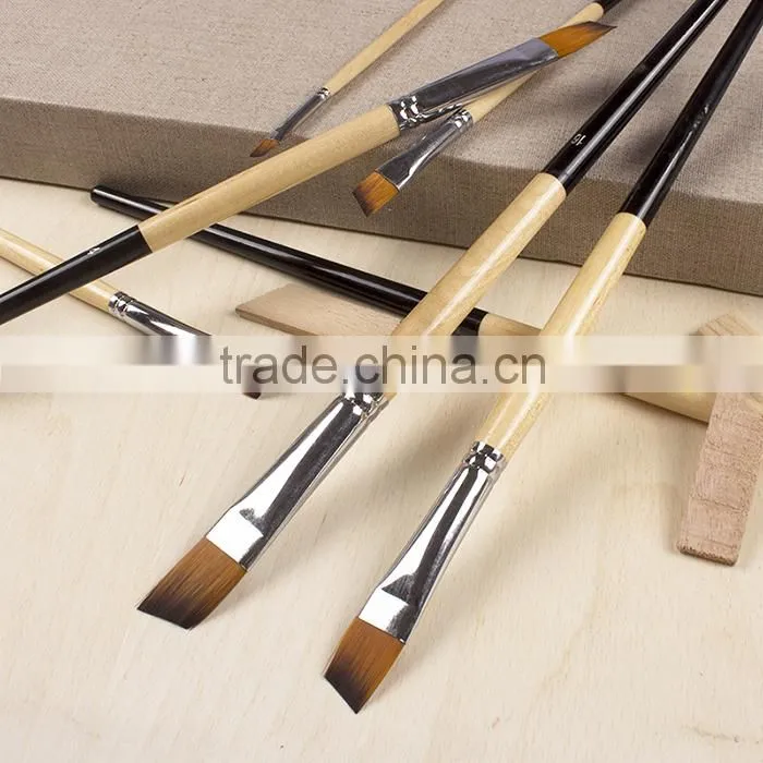 Free Sample Angular Shape Of Nylon Hair 9pcs Set Artist Brush Watercolor Brush In Stock
